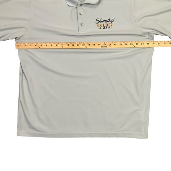 Yuengling Polo Shirt Mens 2XL Golf Gray Pebble Beach Performance Golden Pilsner - Picture 7 of 9